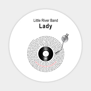 LADY LYRICS ILLUSTRATIONS Magnet